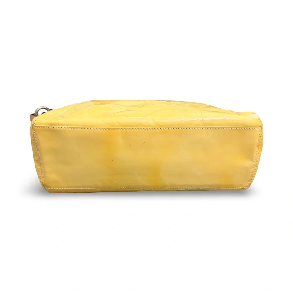 COACH Handbag Peyton Embossed Patent Leather Yellow F25188